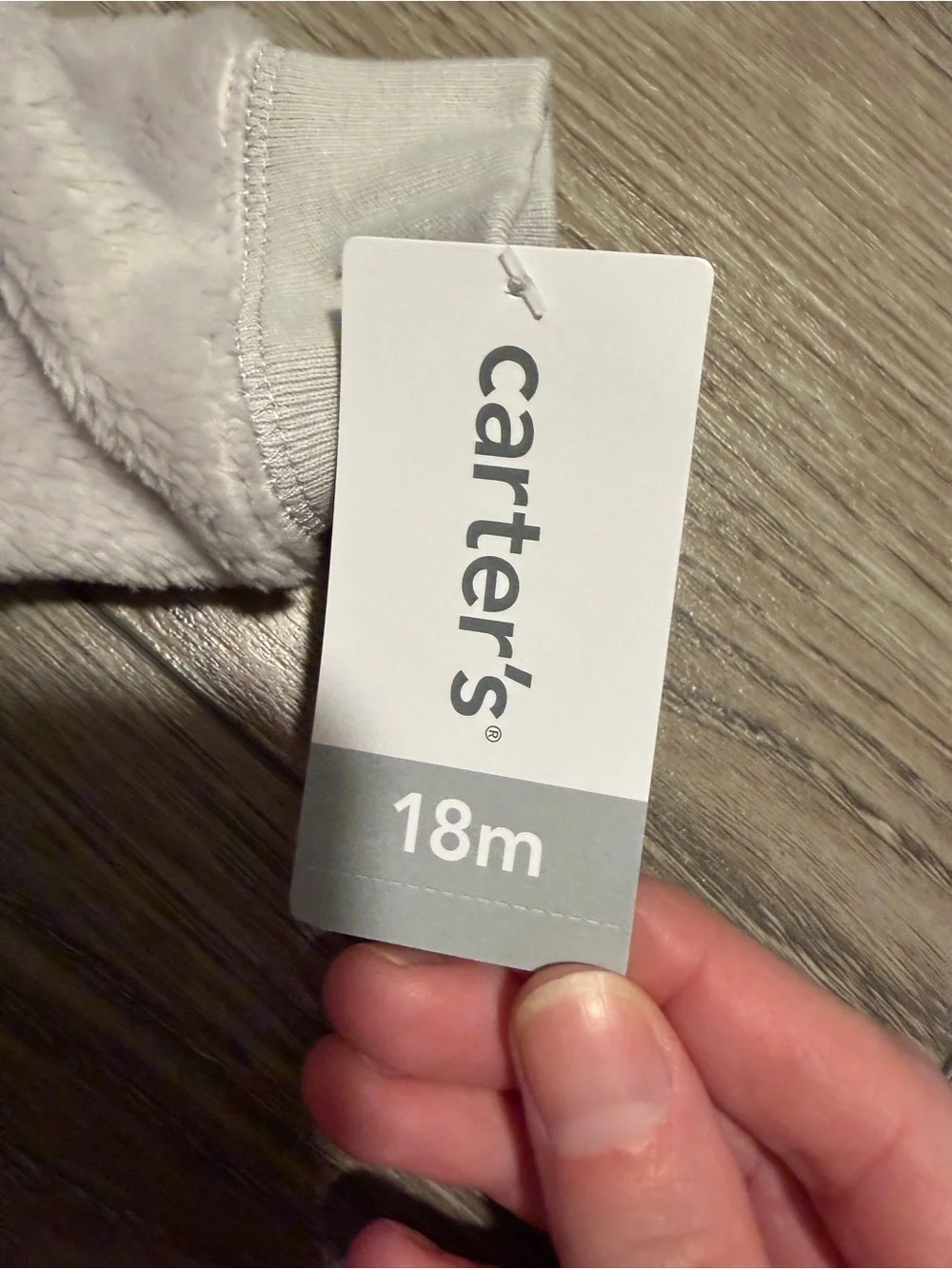 NWT Carters 18m grey mouse hoodie